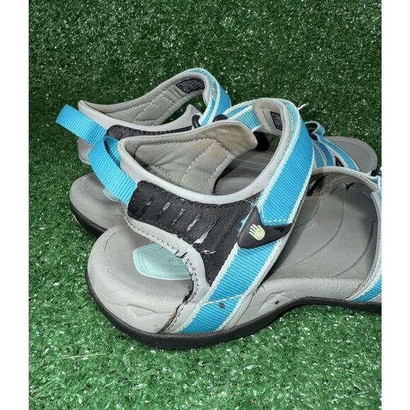 Teva Tirra 4266 Strappy Sports Hiking Sandals Blue Grey Hook & Loop Women Size 8 - Picture 7 of 9